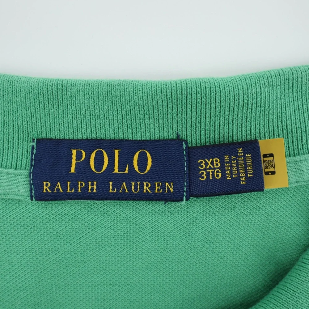 Polo Ralph Lauren Men's‎ Green Classic Fit Polo Shirt Short Sleeve Size 3XB